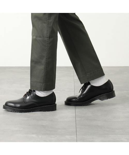 SOLOVAIR レザーシューズ 3 Eye Gibson Shoe S3－995－BK－G SOLOVAIR レザーシューズ Eye Gibson Shoe ギブソンシュー プレーントゥ