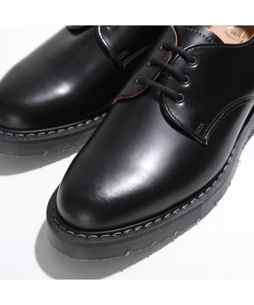 SOLOVAIR レザーシューズ 3 Eye Gibson Shoe S3－995－BK－G SOLOVAIR レザーシューズ Eye Gibson Shoe ギブソンシュー プレーントゥ