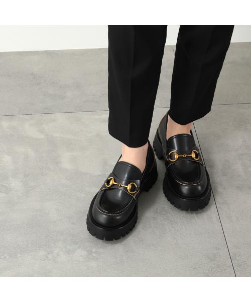 23AW グッチ インターロッキングG ラグソール レザー ローファー 7.5