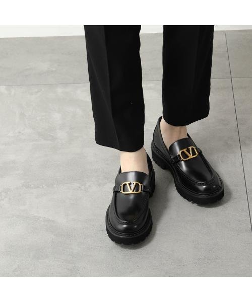 VALENTINO ローファー S0EU0 BEK レザー Vロゴ VALENTINO ローファー BEK レザー