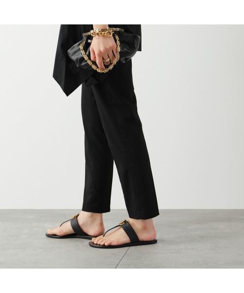 セール】GUCCI トングサンダル 497444 A3N00 レザー ダブルG(505776572 
