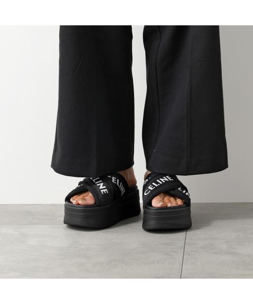 CELINE セリーヌ 厚底 サンダル ロゴ有り ブロック ラグジュアリー