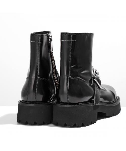 MM6 Maison Margiela(MM６　メゾンマルジェラ)/MM6 アンクルブーツ S59WU0239 P5779 バックル レザー/img09