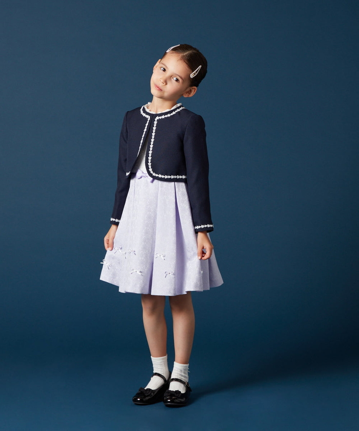 a.v.vセレモニーワンピース110水色 a.v.v 花柄 フォーマルワンピース