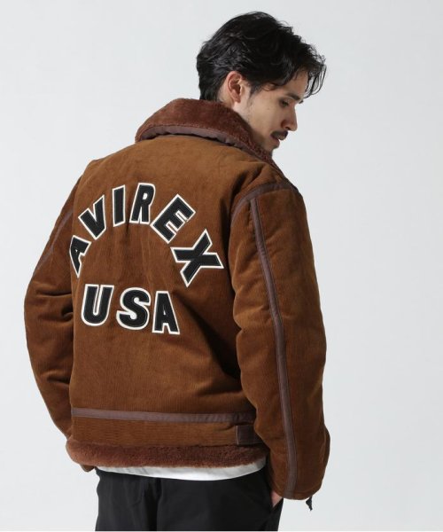 《WEB&DEPOT限定》CORDUROY B－3 JACKET / コーデュロイ B－3 ジャケット / AVIREX / アヴィレックス AVIREX WEB&DEPOT限定 CORDUROY B－3 JACKET コーデュロイ ジャケット Bust Waist Hips 178Chest 92Waist 76hips 95Shoes