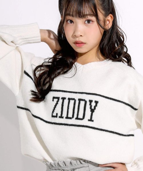 ZIDDY(ジディー)/【 ニコ☆プチ 掲載 】ロゴジャガードニット(130~160cm)/img03