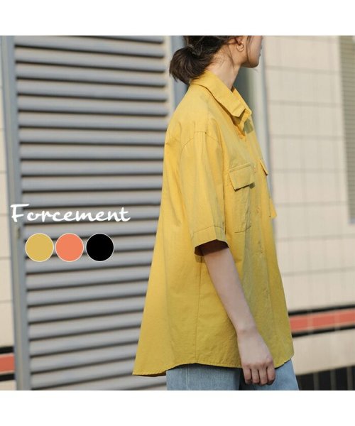Forcement(フォースメント)/ダブル胸ポケットカラーシャツ/img21