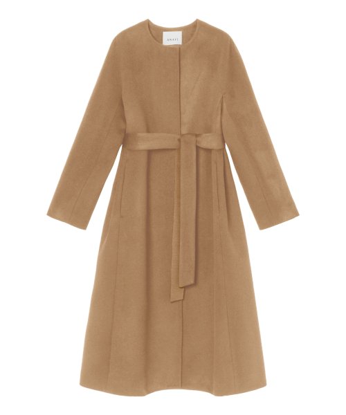 カシミヤノーカラーベルトコート 着用サイズ なし model