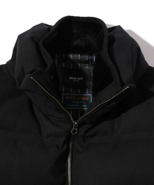 マイクロブロックチェックボリュームネックダウン 