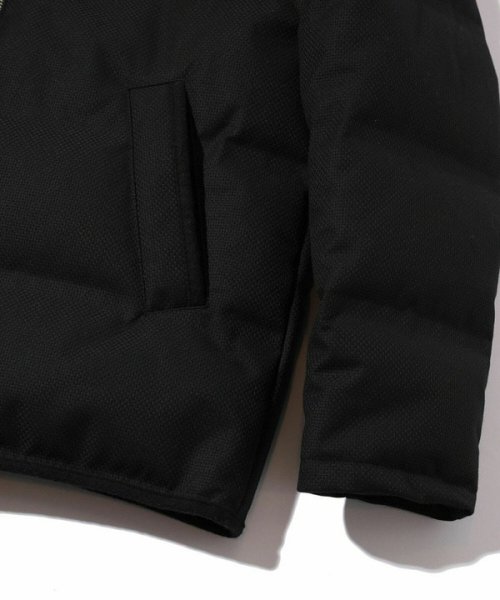 マイクロブロックチェックボリュームネックダウン 