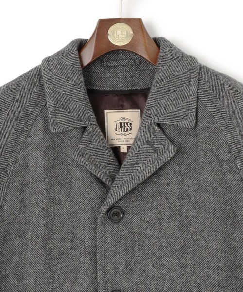 J.PRESS MENS(J．プレス　メンズ)/【KING SIZE】【JAPAN TWEED with REAL SHETLAND】ヘリンボーン バルカラーコート/img03