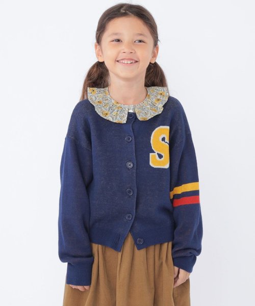 SHIPS KIDS(シップスキッズ)/SHIPS KIDS:100～130cm /〈手洗い可能〉ジャカード レタード カーディガン/img07