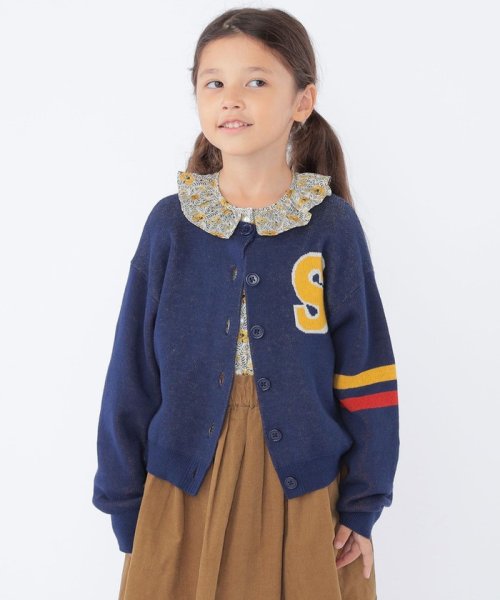 SHIPS KIDS(シップスキッズ)/SHIPS KIDS:100～130cm /〈手洗い可能〉ジャカード レタード カーディガン/img08