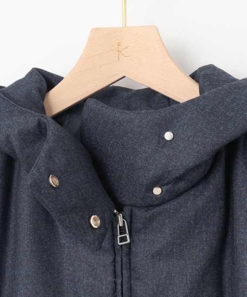 【洗える】ライトタフタロングダウン 通気性の良いダウン用素材に仕上げています 仕上げで表面を微起毛することでウールのような暖かさ ウールでは難しい軽さのある素材です 裏面に特殊なシレー加工を施し