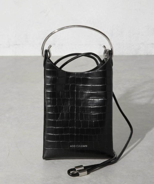 ADD CULUMN/ARCHI － THIN CROCO S ADD CULUMN/TURN CULUMN アドカラム CULUMNのARCHIシリーズのショルダーバッグ ONE CULUMN/PUFF