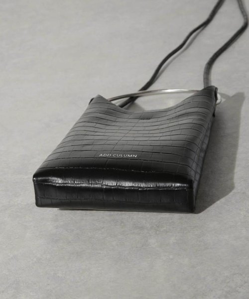 ADD CULUMN/ARCHI － THIN CROCO S ADD CULUMN/TURN CULUMN アドカラム CULUMNのARCHIシリーズのショルダーバッグ ONE CULUMN/PUFF