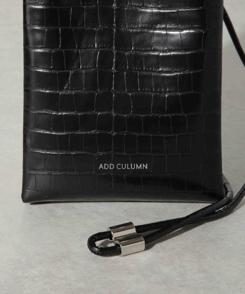 ADD CULUMN/ARCHI － THIN CROCO S ADD CULUMN/TURN CULUMN アドカラム CULUMNのARCHIシリーズのショルダーバッグ ONE CULUMN/PUFF