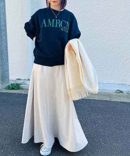 フェイクレザースカート 