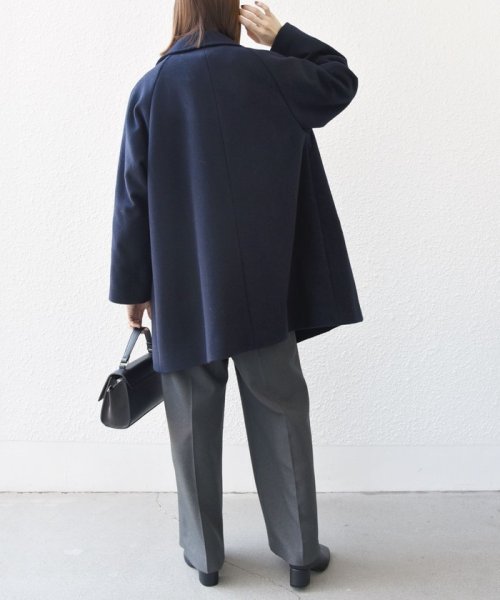 SHIPS any: PONTETORTO スタンド & ダブル カラー コート 2 