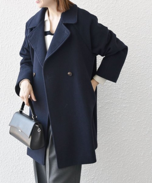 SHIPS any: PONTETORTO スタンド & ダブル カラー コート 2 