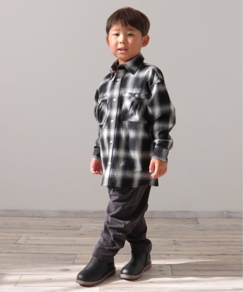 ikka kids(イッカ　キッズ)/デニム＆チェックオーバーシャツ（120〜160cm）/img10