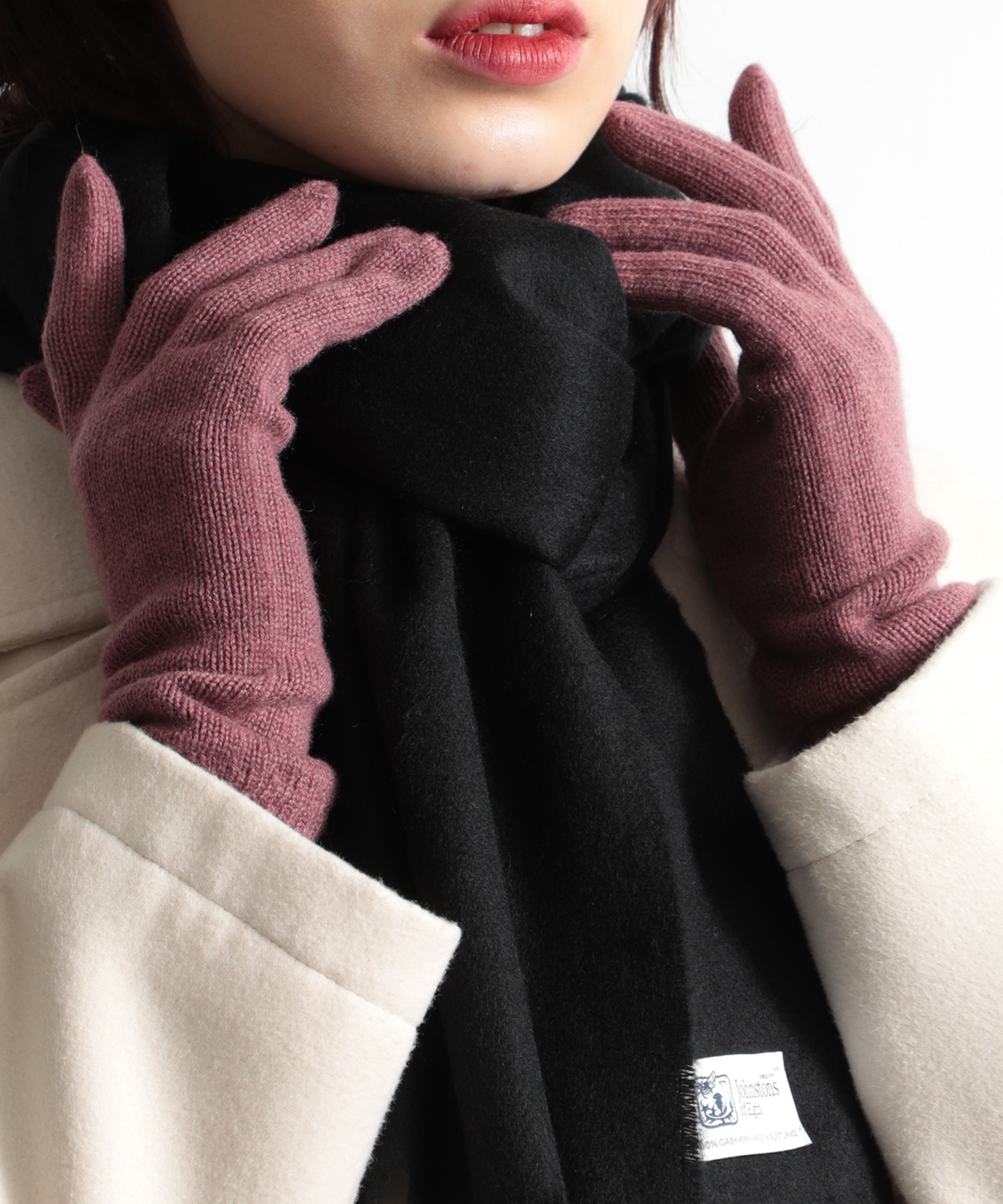 セール】【Johnstons / ジョンストンズ】CASHMERE SHORT CUFF GLOVES