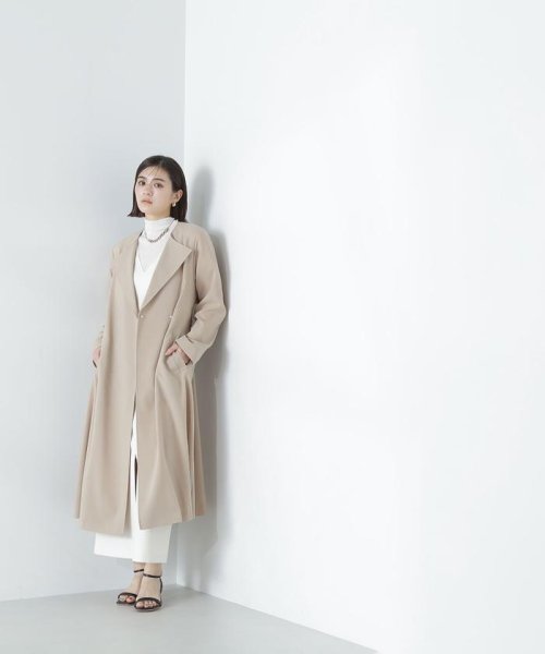 NATURAL BEAUTY BASIC(ナチュラルビューティーベーシック)/折り返しラペルノーカラーコート　24SS/img03