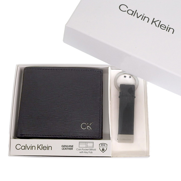 セール】CALVIN KLEIN カルバンクライン 二つ折り 財布 キーホルダー