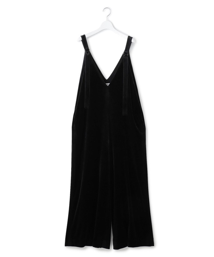 sacra ★トリアセテートベロアオールインワン黒　1回着用 SACRA】トリアセテートベロア サロペット(505782165)｜阪急