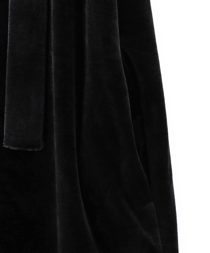 sacra ★トリアセテートベロアオールインワン黒　1回着用 セール 30%OFF】【SACRA】トリアセテートベロア サロペット