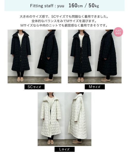 Re:EDIT(リエディ)/[2023－24 WINTER COLLECTION][低身長サイズ有]中綿リサイクルタフタキルティングスタンドカラーフレアロングコート/img35