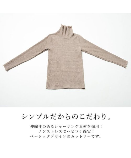 and it_(アンドイット)/カットシャーリングメロータートル長袖Tシャツ カットソー レディース 長袖 トップス タートルネック 大人可愛い 上品 シンプル 重ね着 レイヤード 着回し ア/img12