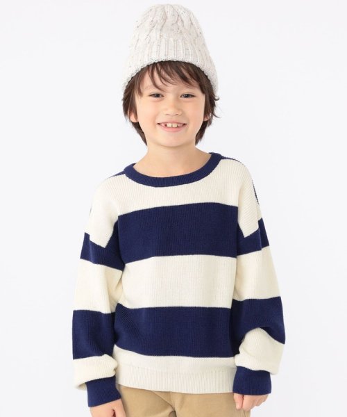 SHIPS KIDS(シップスキッズ)/SHIPS KIDS:100～130cm /〈手洗い可能〉畔 ボーダー ニット/img02