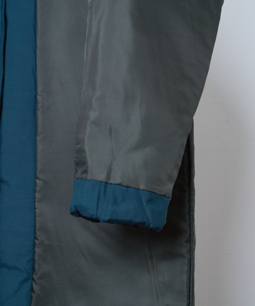 【Audrey and John Wad】コットンシルク厚中わたフーデッドコート 着用サイズ：M　着用カラー：オフホワイト