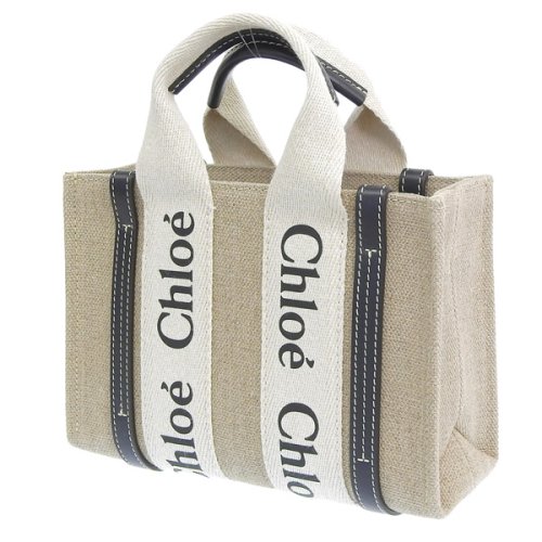 Chloe クロエ WOODY ウッディ ミニ トート バッグ ショルダー バッグ 2WAY バッグ