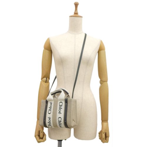 Chloe クロエ WOODY ウッディ ミニ トート バッグ ショルダー バッグ 2WAY バッグ