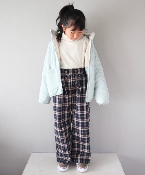 SHOO・LA・RUE(Kids) (シューラルーキッズ)/【110－140cm】起毛チェックワイドパンツ/img06