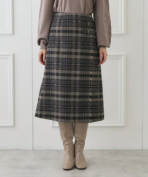 Couture Brooch(クチュールブローチ)/合皮ベルト付Aラインスカート/img28