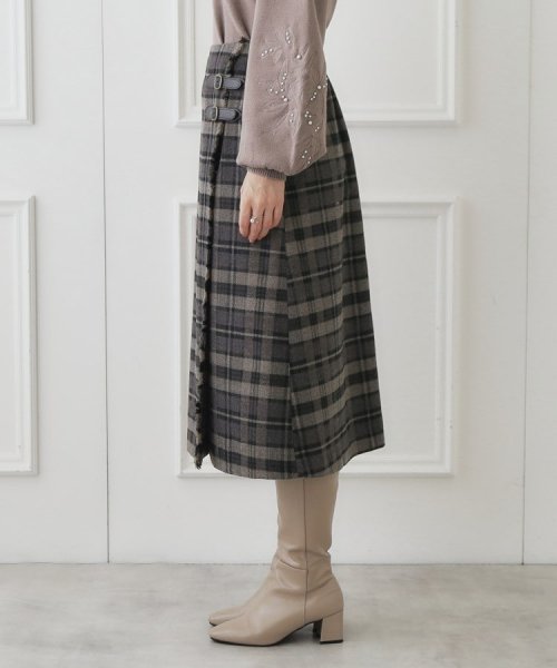Couture Brooch(クチュールブローチ)/合皮ベルト付Aラインスカート/img29
