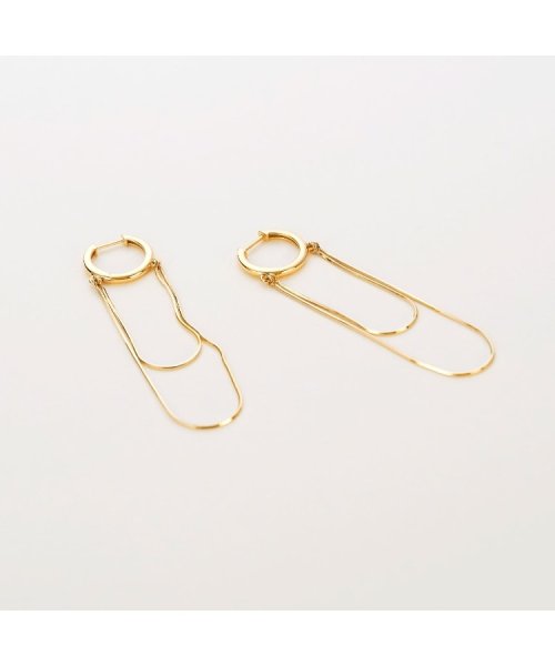 K10コンパクトドレープ中折れ フープピアス 