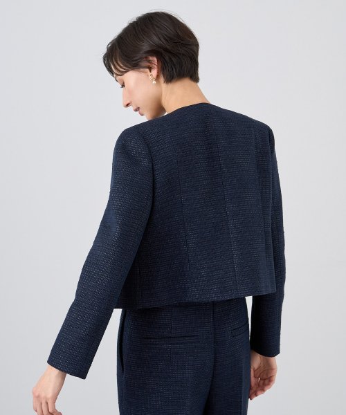 【Eternal Line 2024】メランジツイードノーカラー ジャケット Eternal Line なし