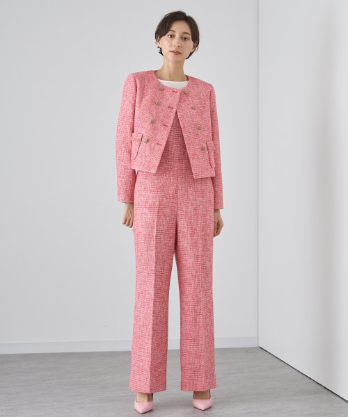 【Eternal Line 2024】メランジツイードノーカラー ジャケット Eternal Line なし