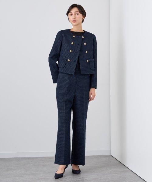 【Eternal Line 2024】メランジツイードノーカラー ジャケット Eternal Line なし