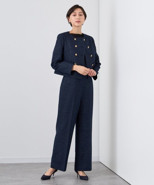 【Eternal Line 2024】メランジツイードノーカラー ジャケット Eternal Line なし