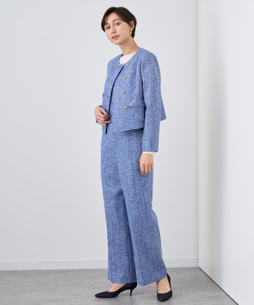 【Eternal Line 2024】メランジツイードノーカラー ジャケット Eternal Line なし