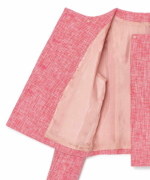 【Eternal Line 2024】メランジツイードノーカラー ジャケット Eternal Line なし