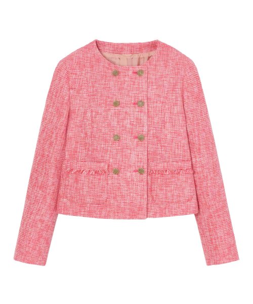 【Eternal Line 2024】メランジツイードノーカラー ジャケット Eternal Line なし