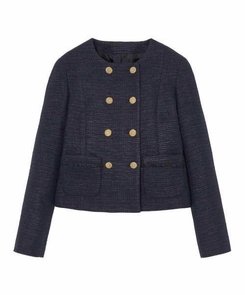 【Eternal Line 2024】メランジツイードノーカラー ジャケット Eternal Line なし