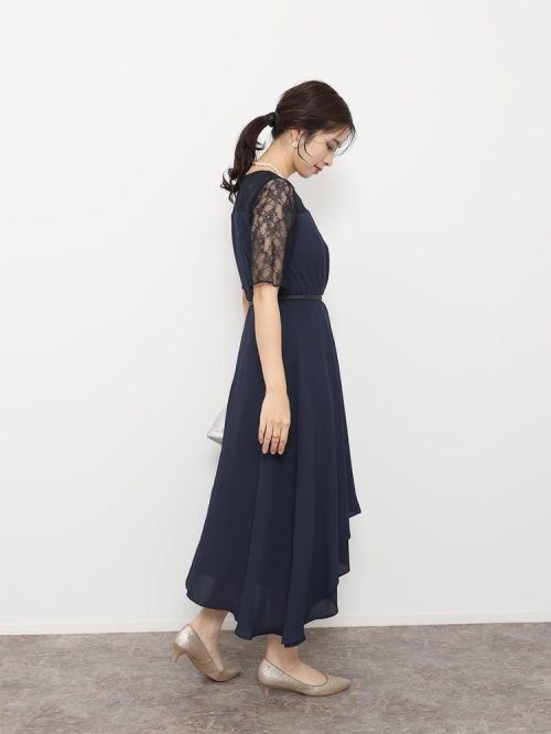 ビスチェライクビジューベルトドレス 