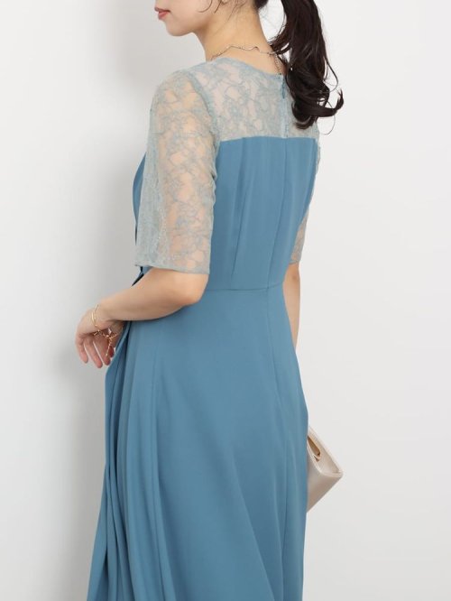 ビスチェライクビジューベルトドレス 